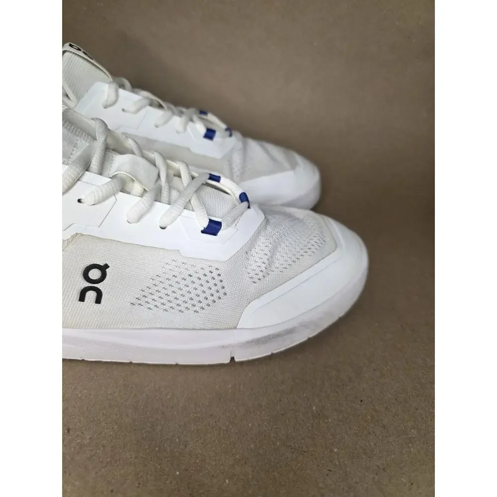 On Cloud Men's The Roger Spin Running/Tennis Shoes Undyed White Indigo Size 12M